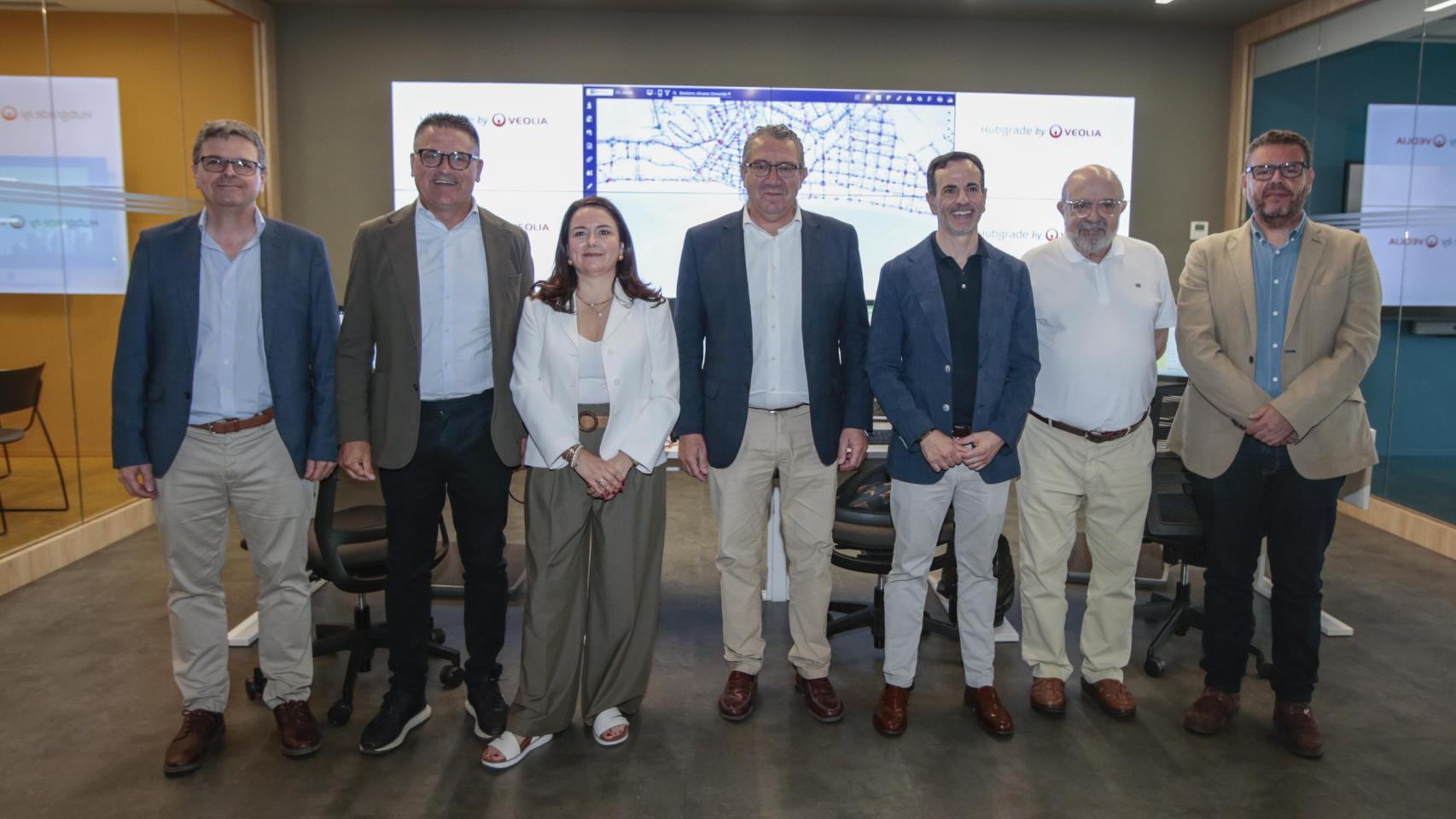 Andrés Molina, Amelia Navarro, Toni Pérez, Ciriaco Clemente, Pere Joan Devesa y Héctor Fernández en Hubgrade by Veolia Benidorm.