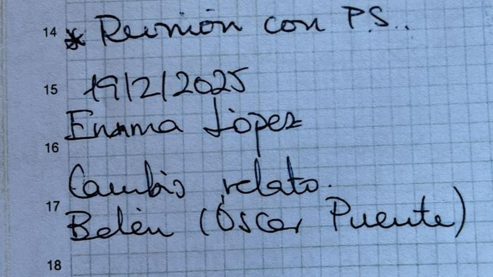 Agenda de Leire Díez.