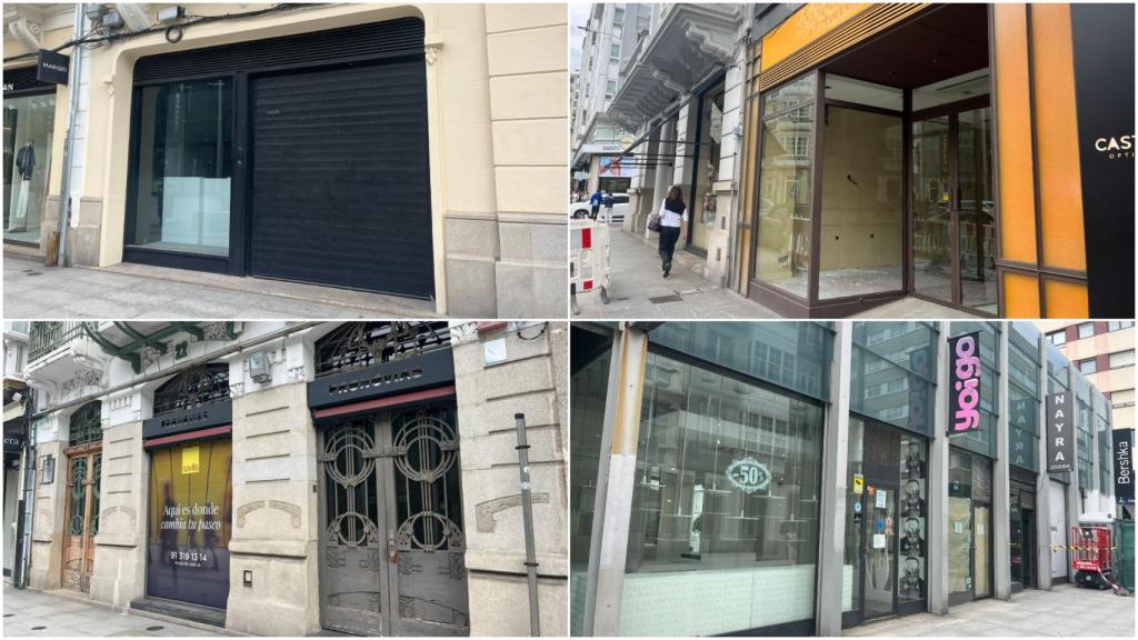 Cierres en la plaza de Lugo de A Coruña