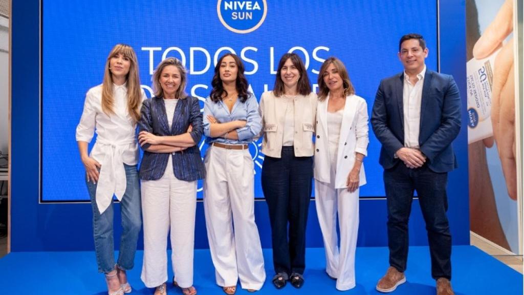 Marina Rivers en el evento organizado por NIVEA SUN a favor de la concienciación de la protección solar.