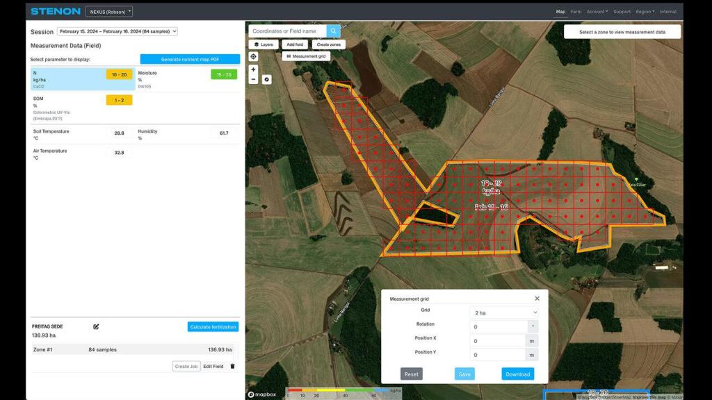 Mapa de cultivo realizado por FarmLab