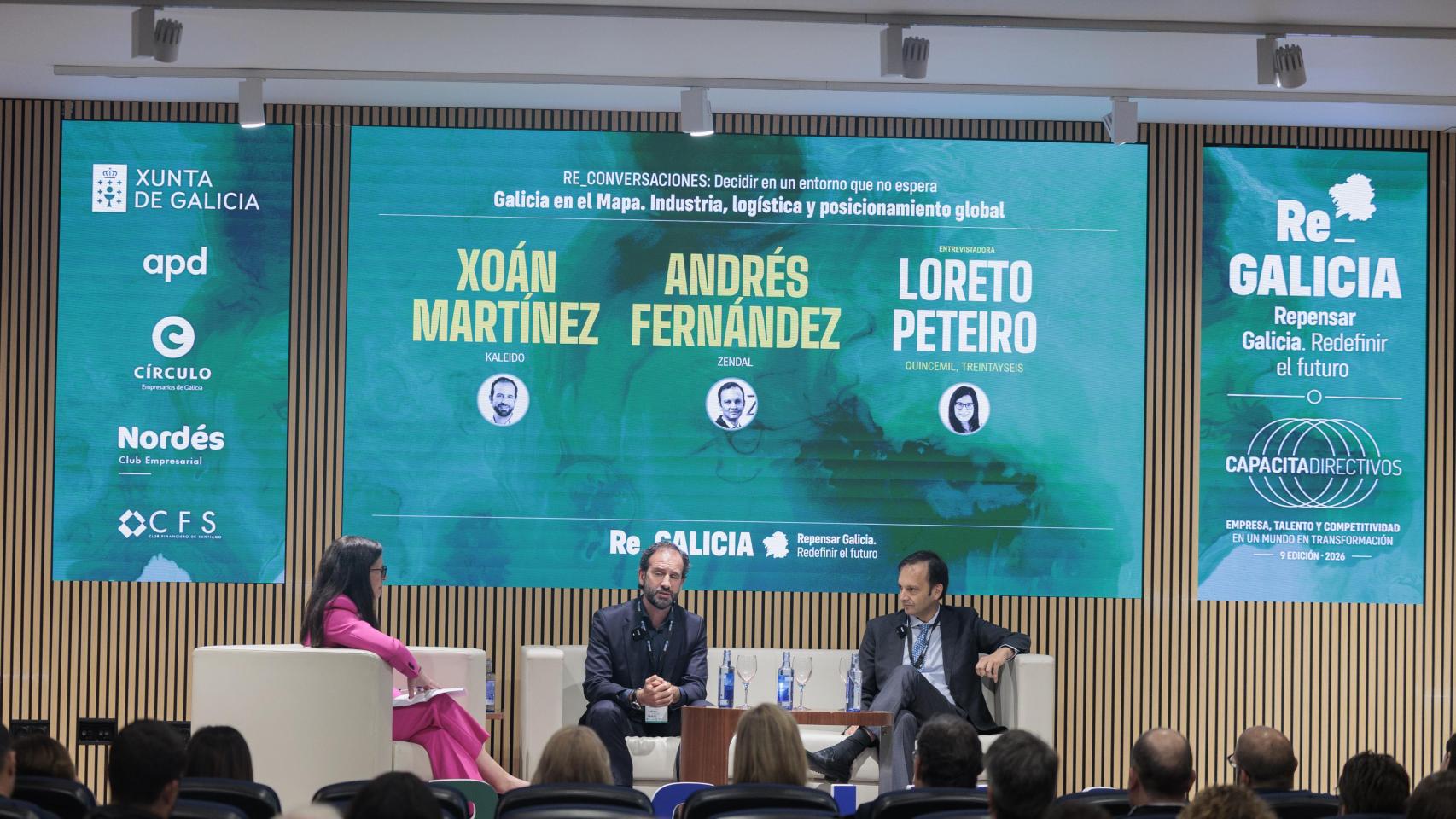 Foro Re_Galicia 2026 del Círculo de Empresarios con Loreto Peteiro, Xoán Martínez y Andrés Fernández. 