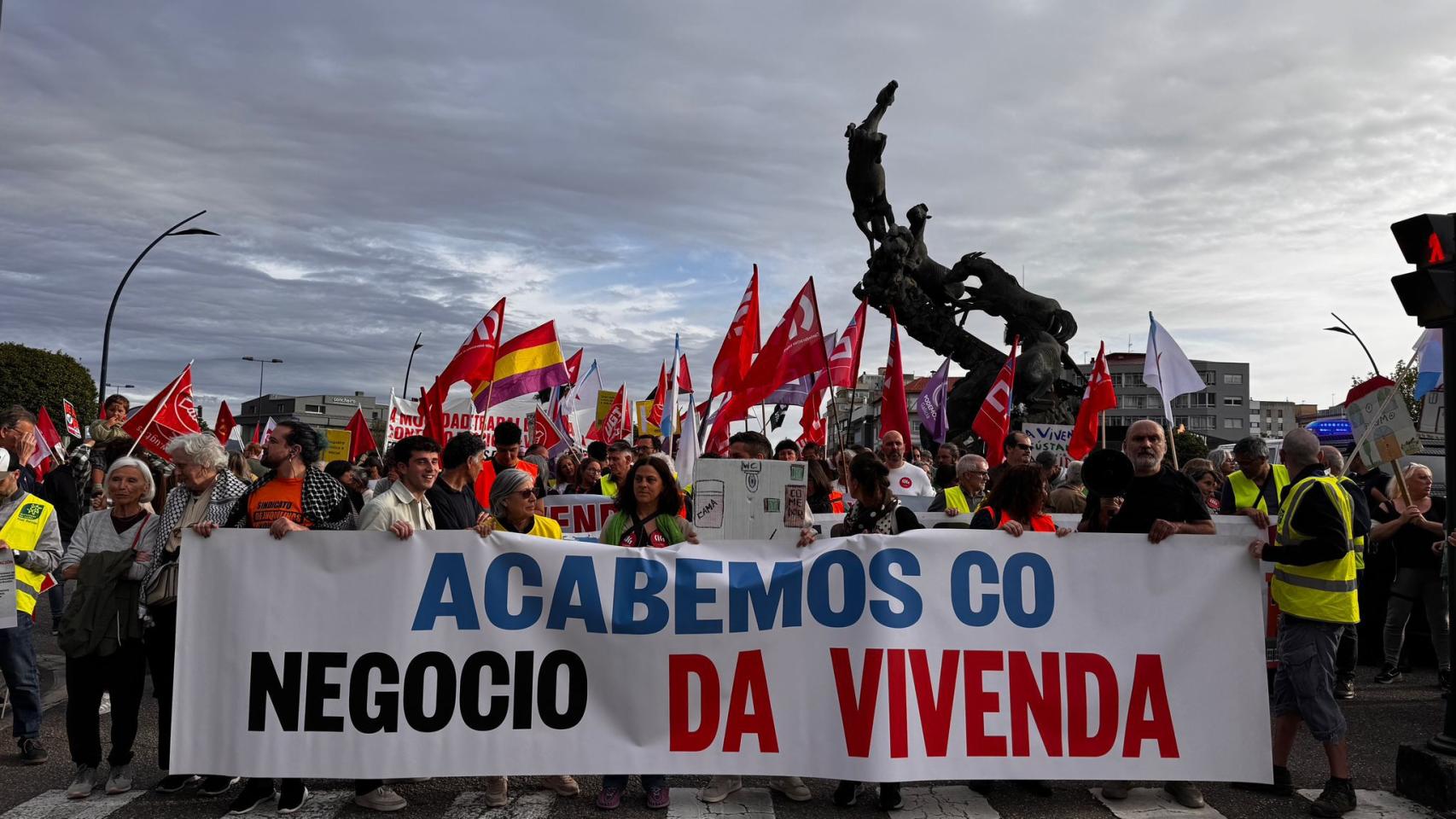 Manifestación por la vivienda en Vigo, a 5 de junio de 2026. 