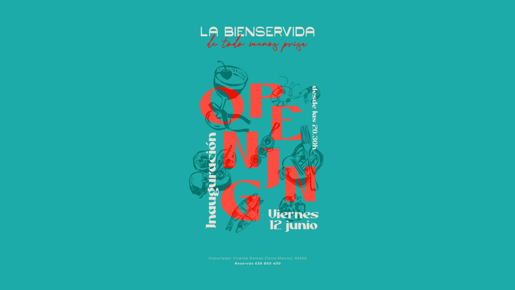 Cartel del openening de La Bienservida.