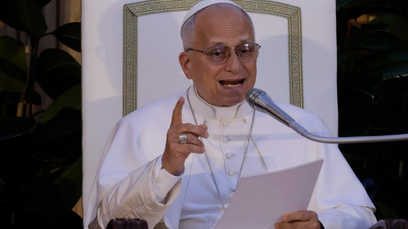 El papa León XIV durante la Vigilia a los jóvenes. 