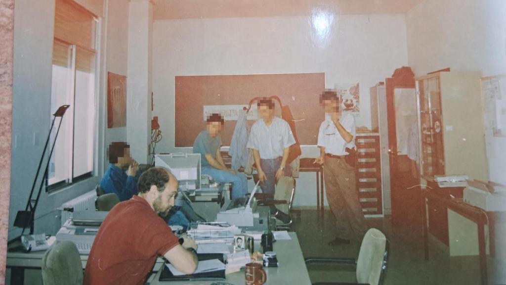 Francisco Paris junto a su antiguo equipo de trabajo en la Guardia Civil.
