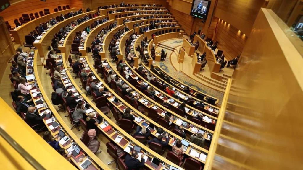 Vista general de una sesión de control en el pleno del Senado.