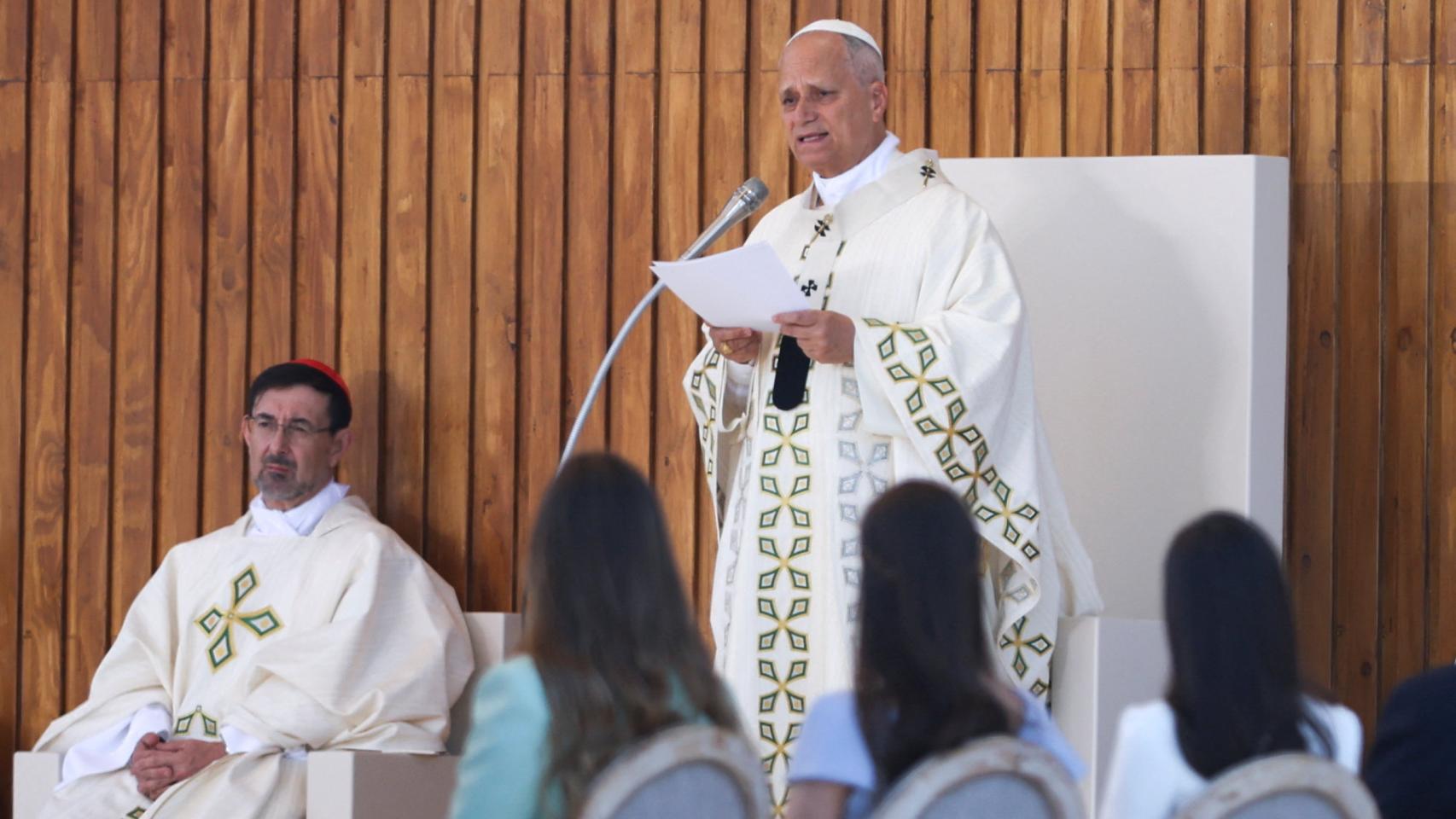 Momento de la Santa Misa del Corpus Christi del Papa León XIV, esta mañana.