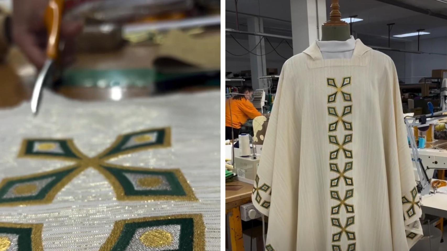La casulla del Papa León XIV, al detalle.