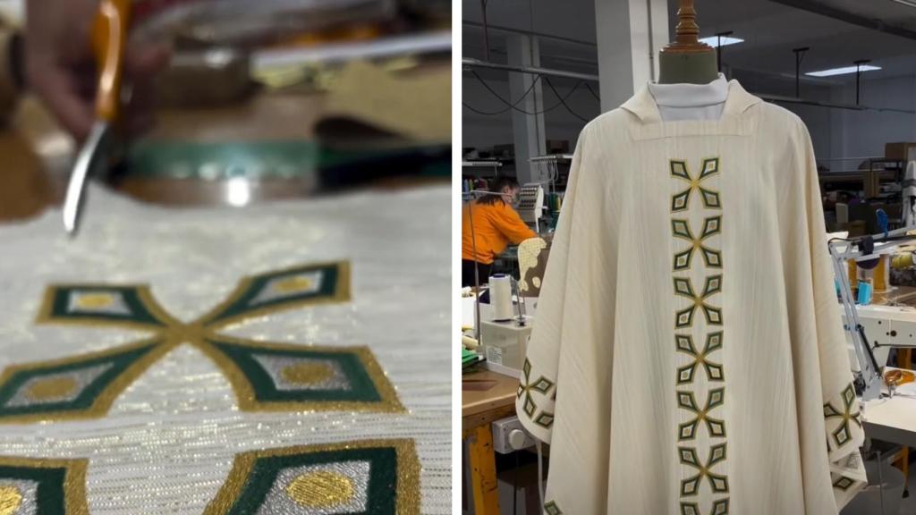 La casulla del Papa León XIV, al detalle.