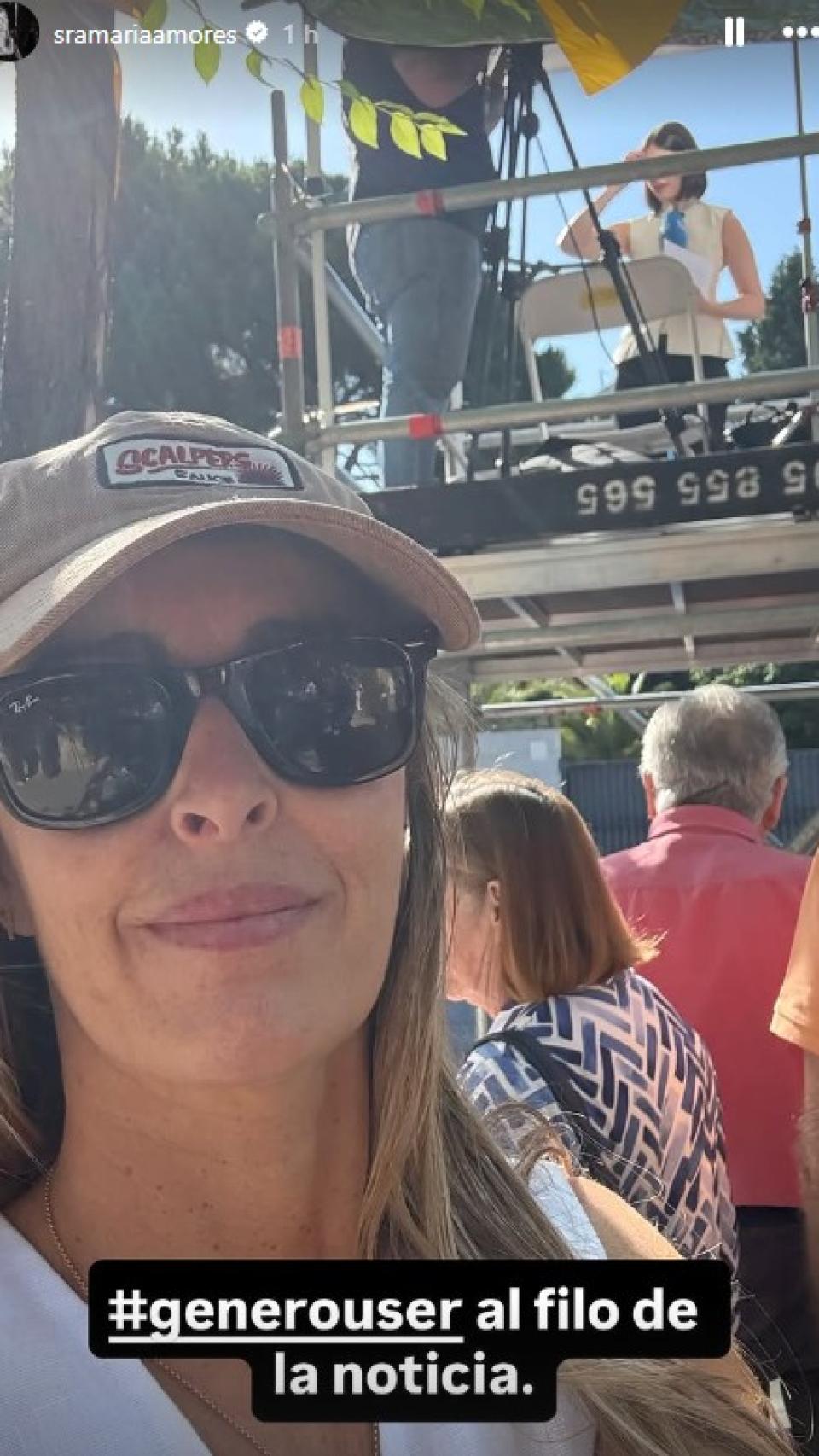 María Amores, este lunes, tras ver al Papa.