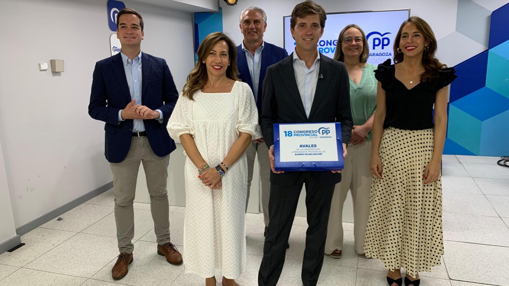 Ramón Celma, este lunes en la sede del PP-Aragón.