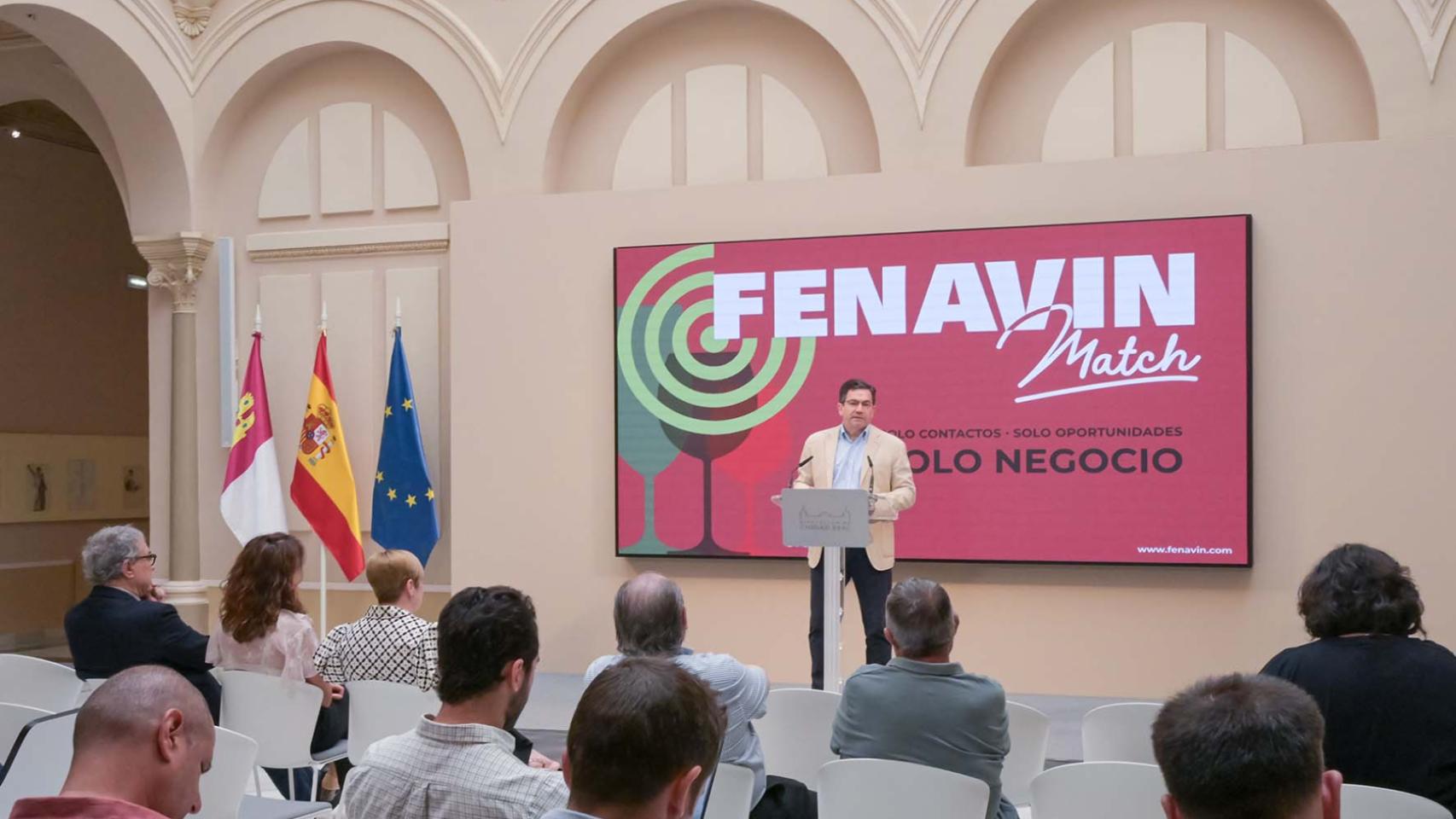 Miguel Ángel Valverde durante su intervención en la rueda de prensa.