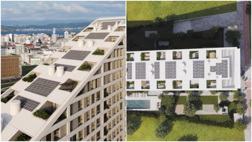 Terrazas y exterior de Residencial Caleida