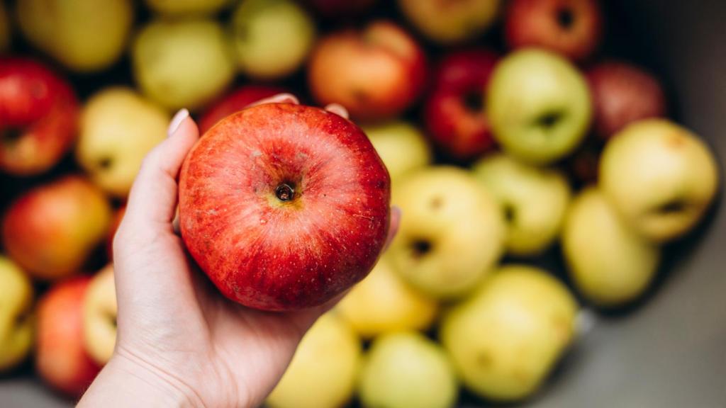 Una manzana.