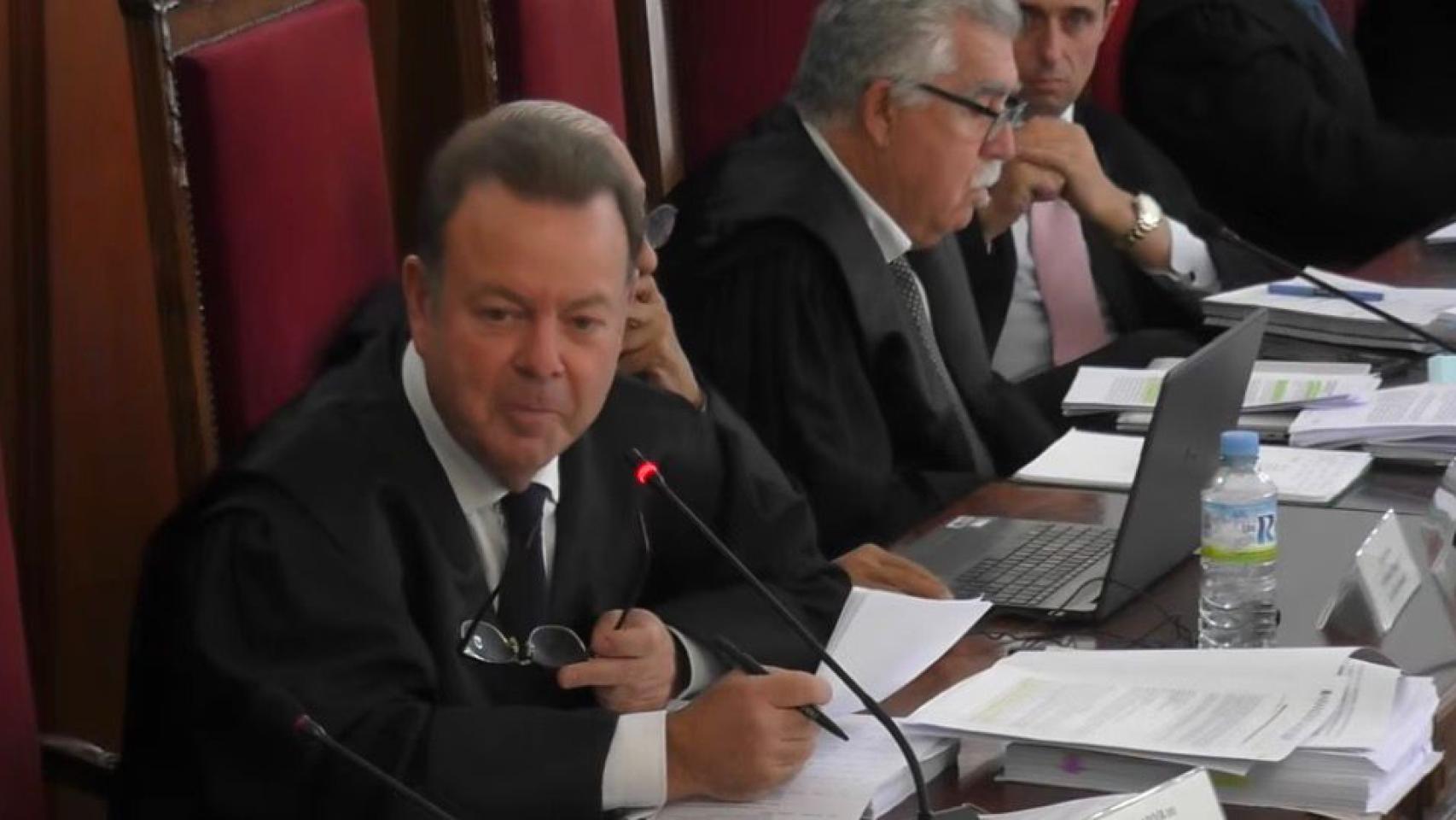 Emilio Cortés, abogado de David Sánchez, este lunes por la tarde.