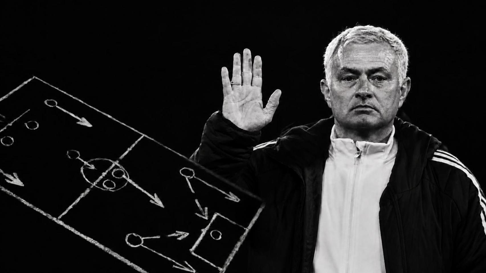 La pizarra de José Mourinho en el Real Madrid.