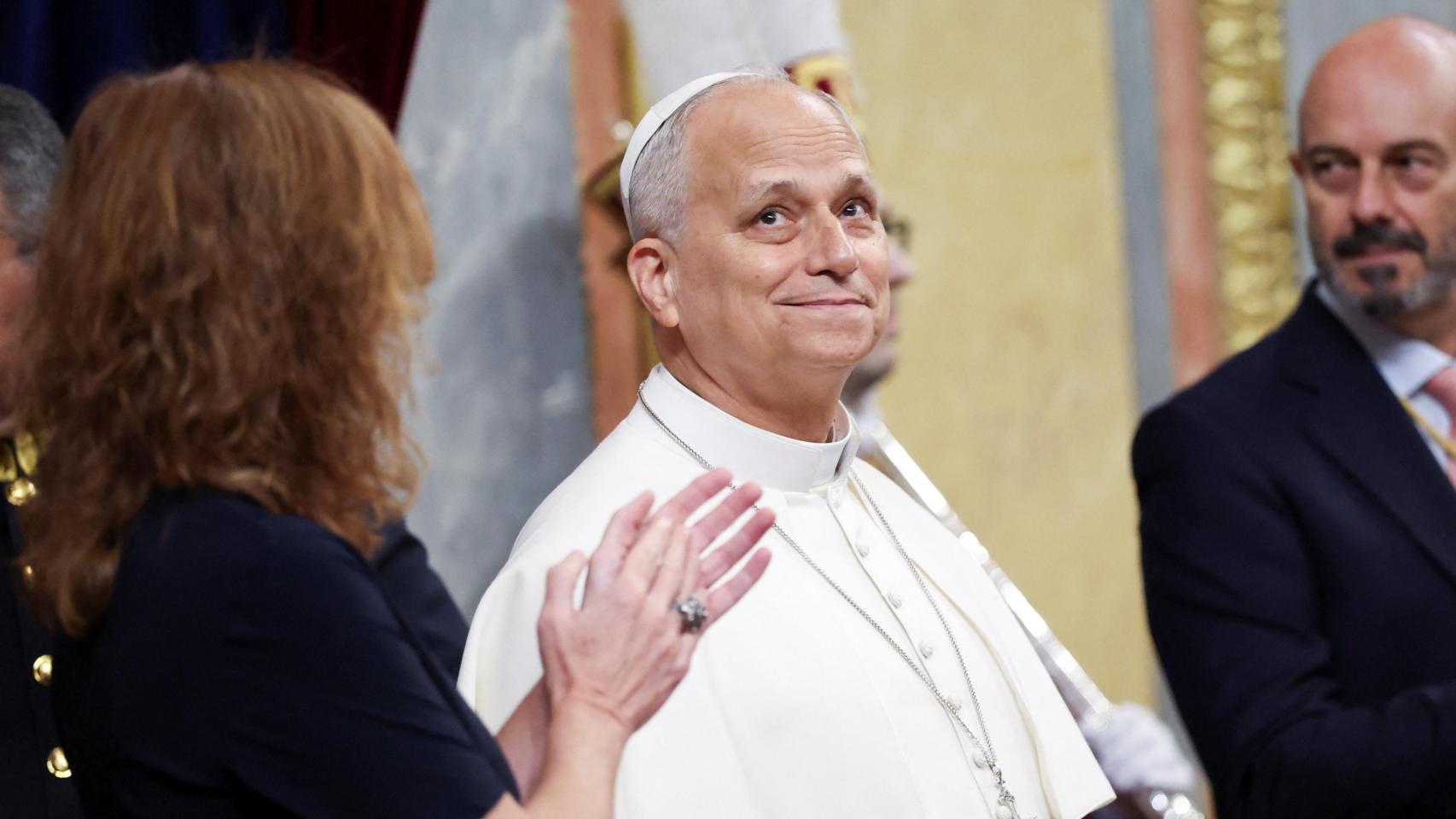 El papa León XIV en el Congreso de los Diputados.