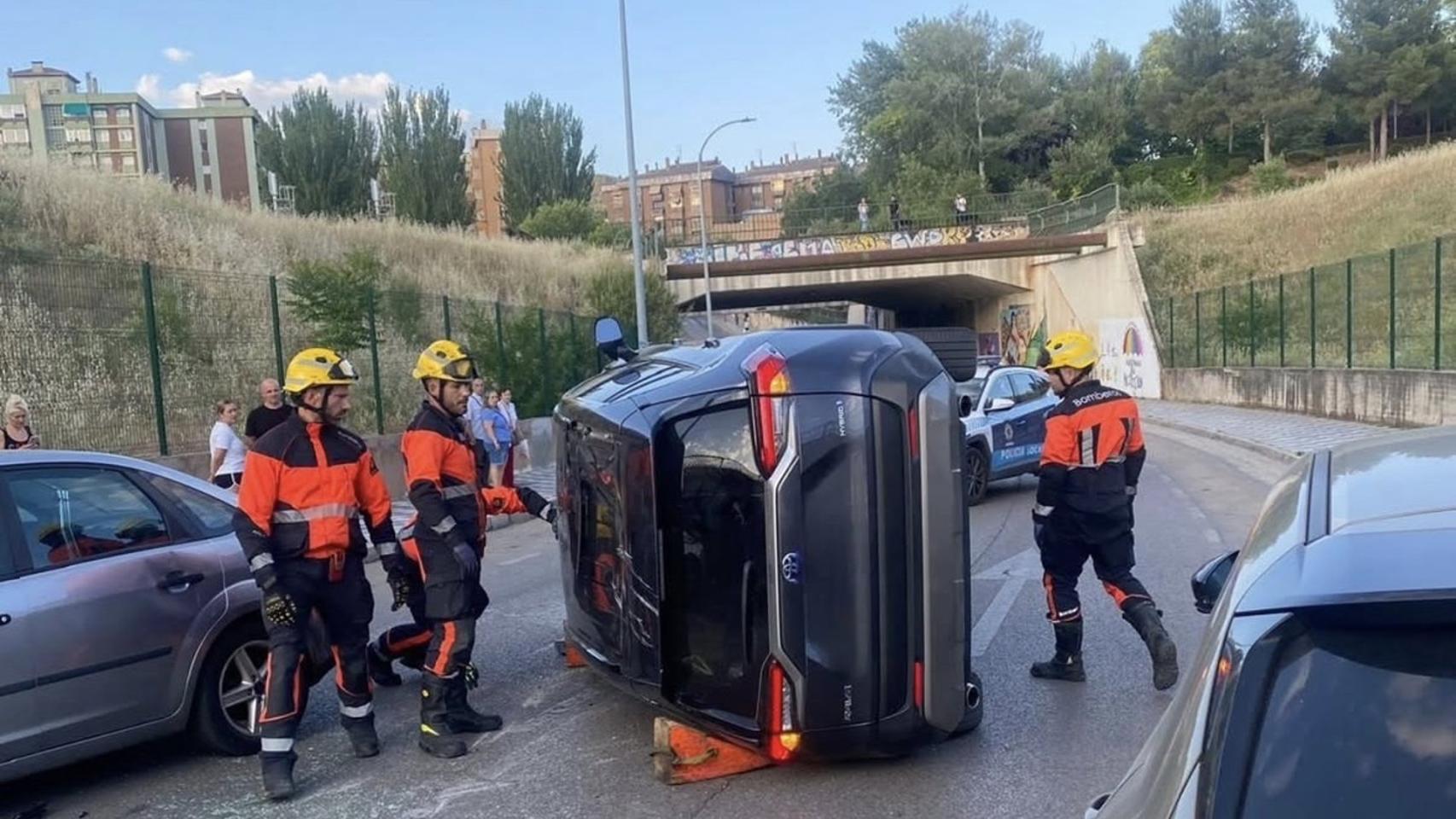 Imagen del accidente publicada por la Policía Local de Cuenca.