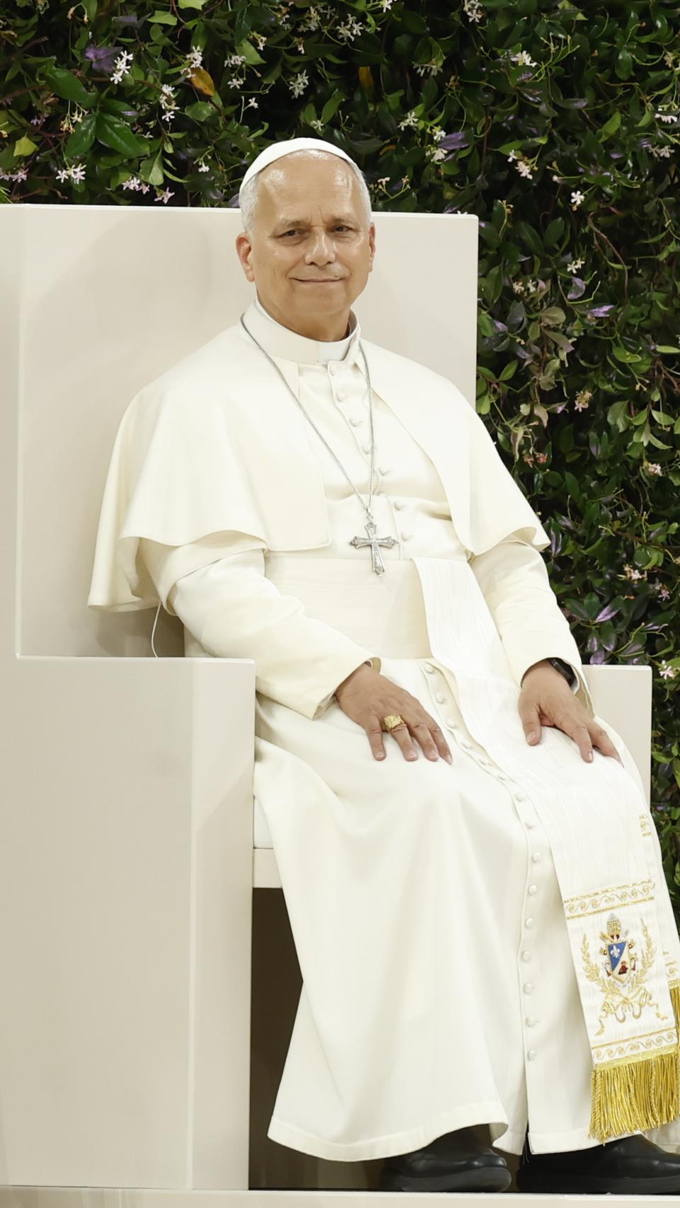 El Papa León XIV, en el Bernabéu.