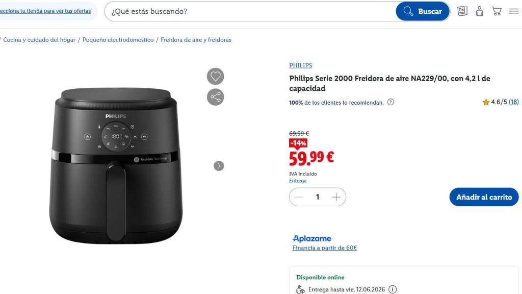 Philips Serie 2000 Freidora de aire.