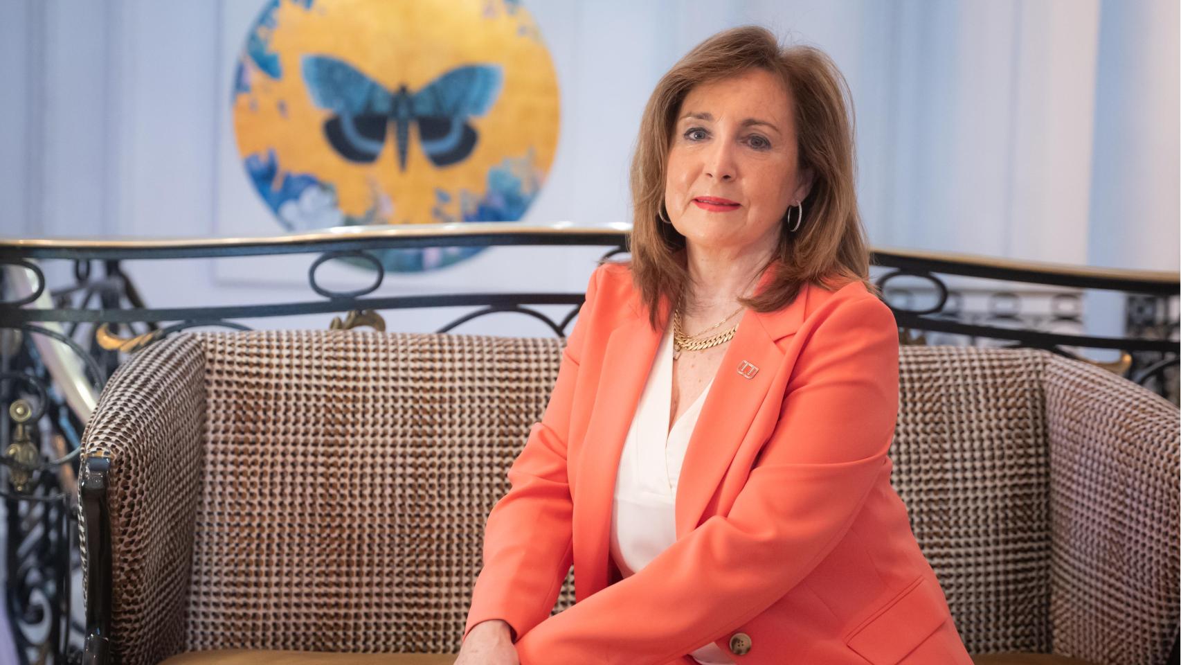 Teresa Alarcos, retratada en uno de los espacios del Club Alma Sensai en Madrid.