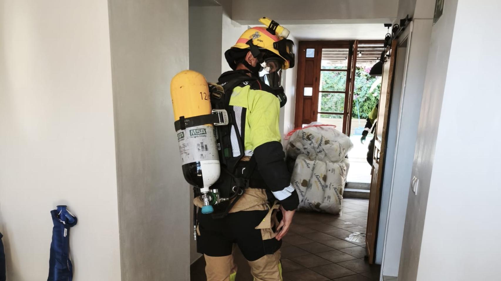 Intervención de Bomberos.