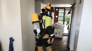 Intervención de Bomberos.