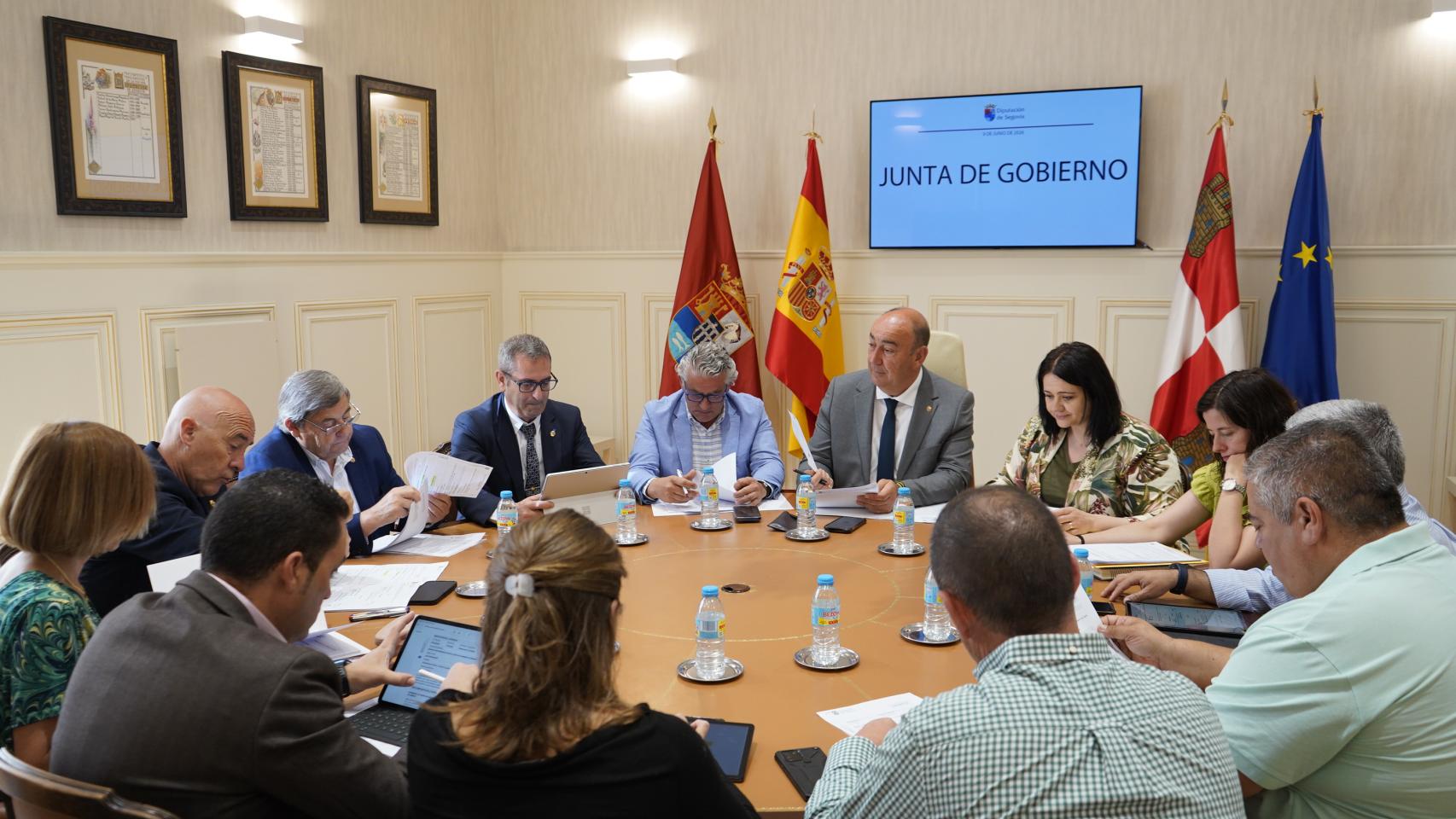 Imagen de la Junta de Gobierno de la Diputación de Segovia de este martes.