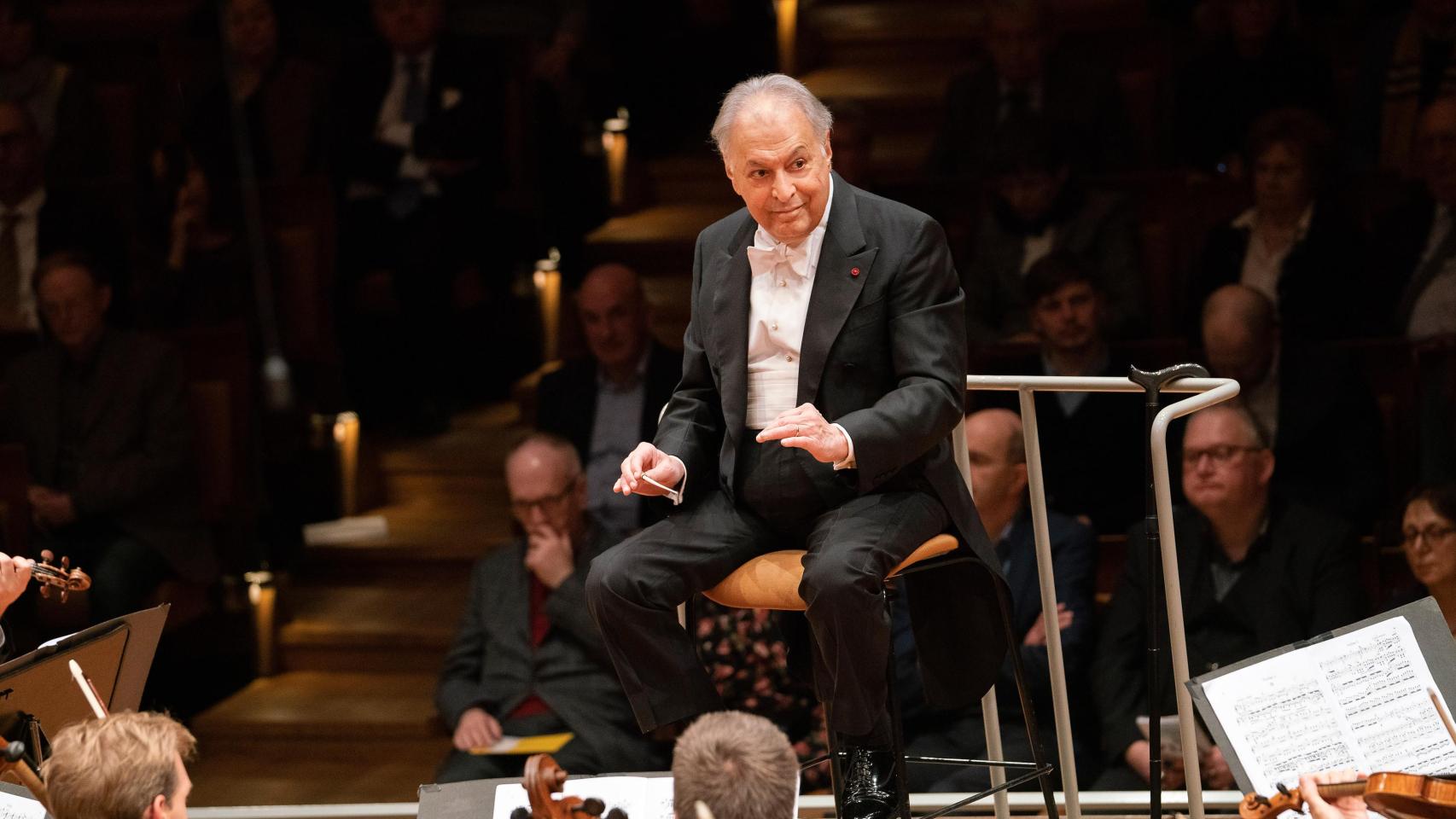 El director indio Zubin Mehta durante un concierto. Foto: Rafa Martín