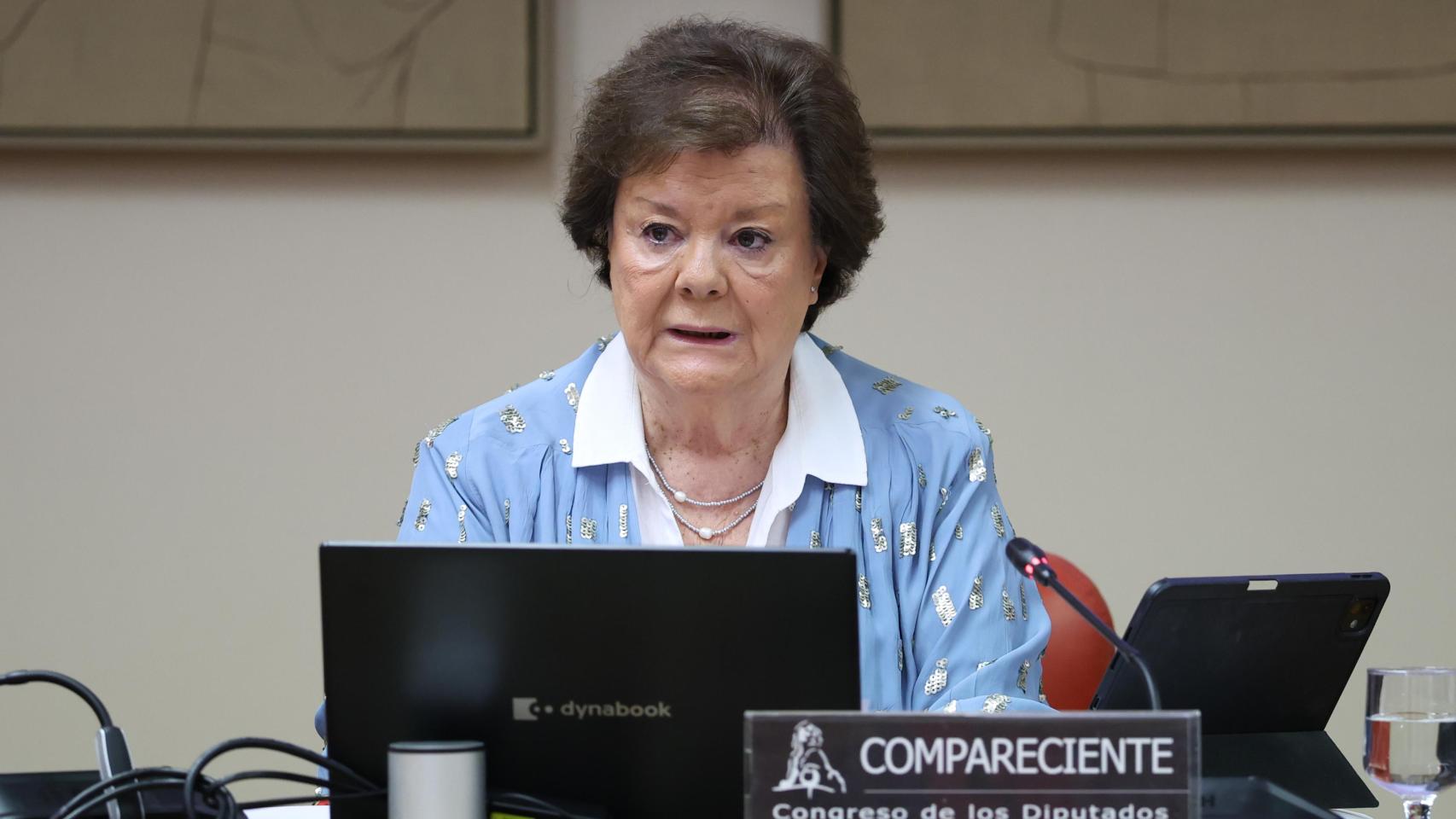 La presidenta del Tribunal de Cuentas, Enriqueta Chicano, comparece ante la Comisión Mixta para las Relaciones con el Tribunal de Cuentas, en el Congreso de los Diputados, a 9 de junio de 2026, en Madrid (España). 