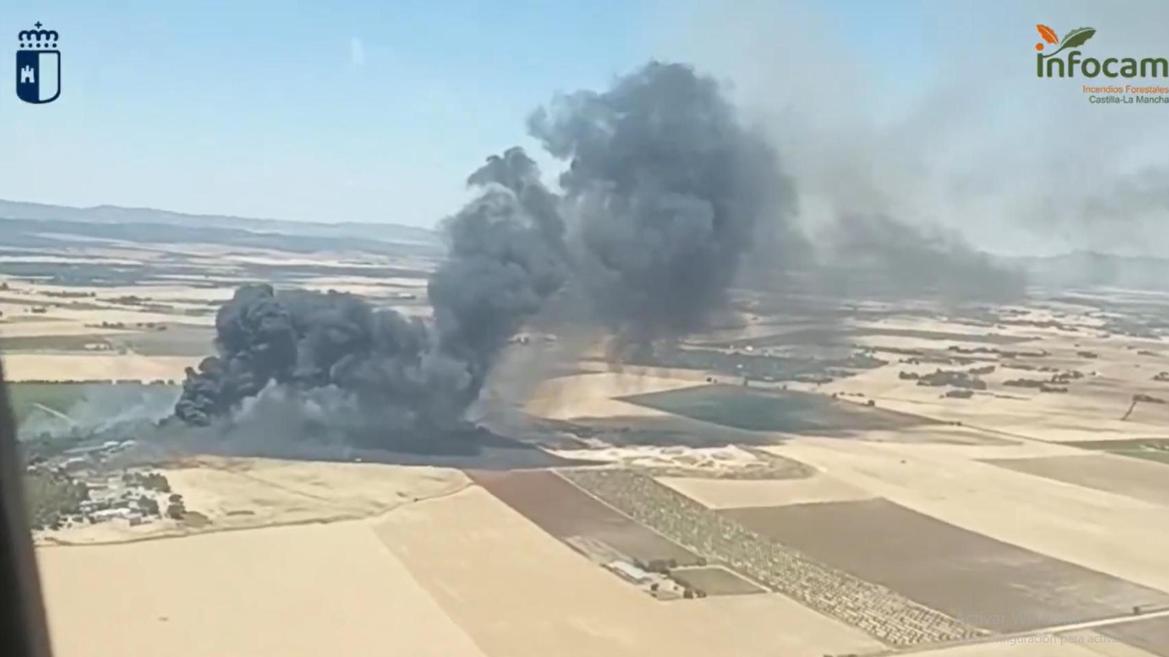 Situación incendio en un punto limpio de Ciudad Real.