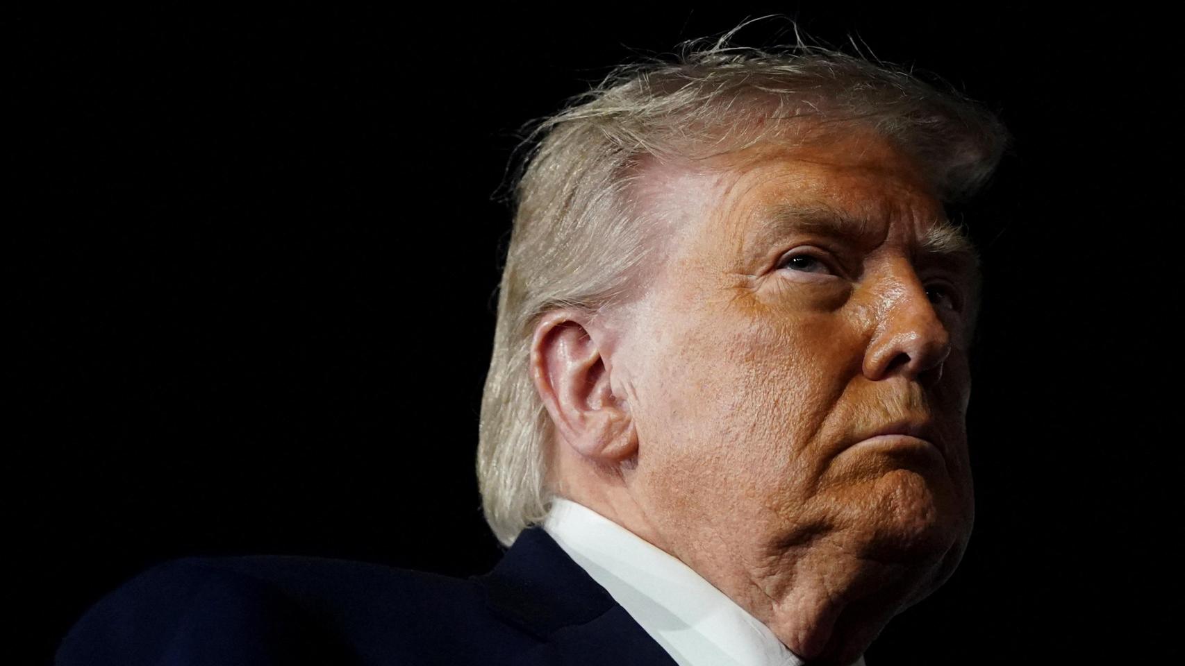 Donald Trump, en el Aeropuerto Internacional John F. Kennedy de Nueva York.