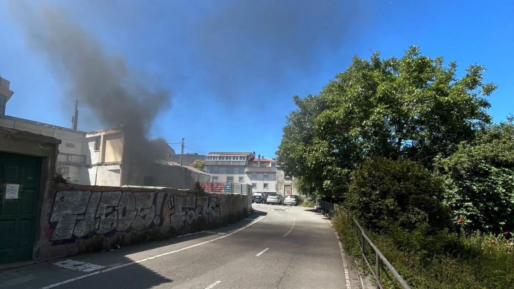 Incendio este martes en San Pedro de Visma, en A Coruña