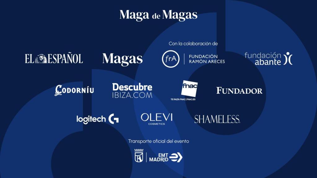 Montaje de logos de los patrocinadores de la IV edición de los Premios Maga de Magas.