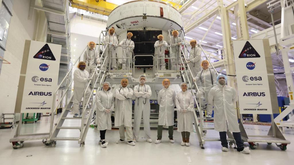 La cápsula Orion que llevará a los astronautas en la misión Artemis III