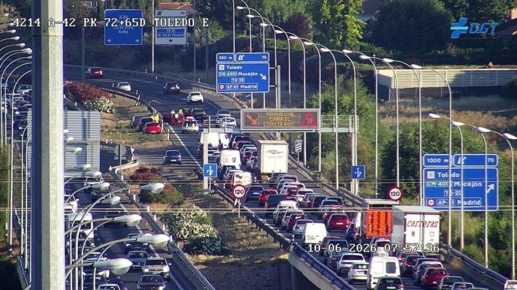 Imagen del accidente captado por una cámara de la DGT..