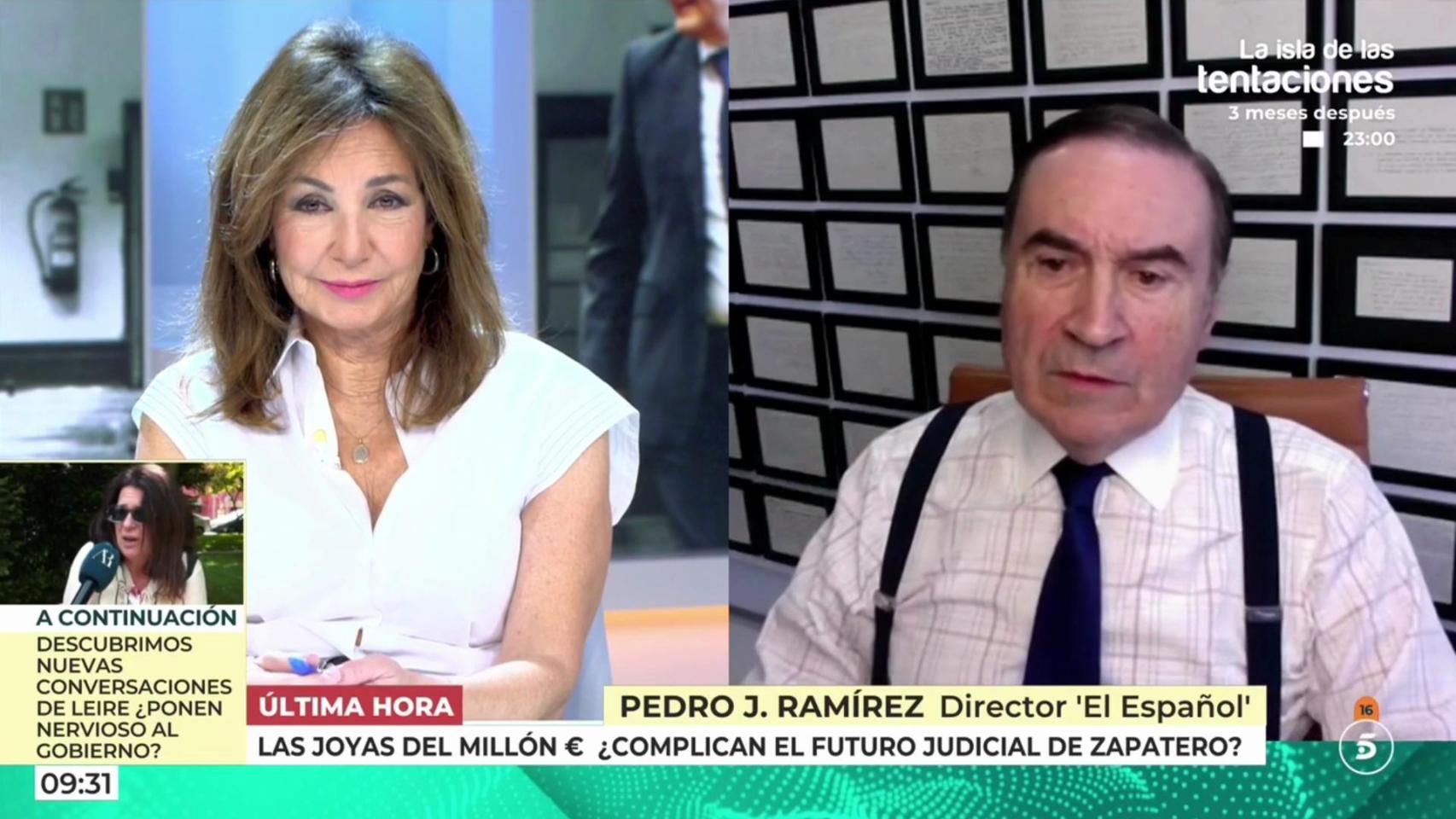 Pedro J. Ramírez durante su intervención en 'El programa de AR' este miércoles.