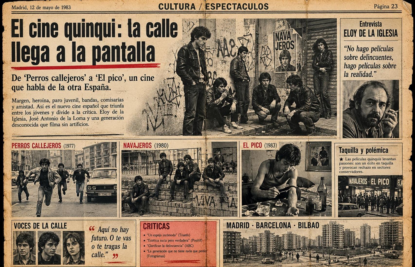 Montaje vintage del cine quinqui