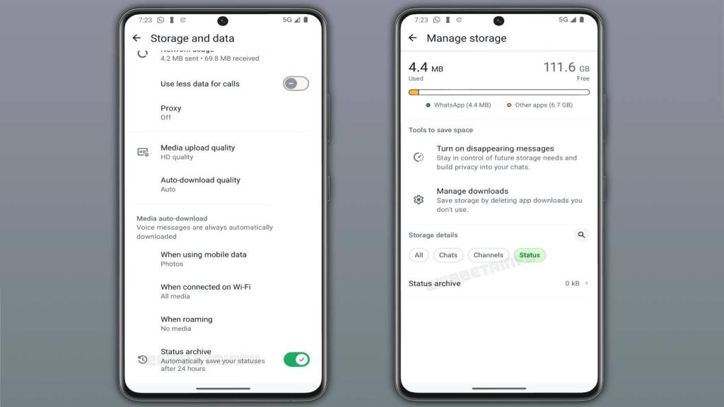 La función para guardar estados de WhatsApp.