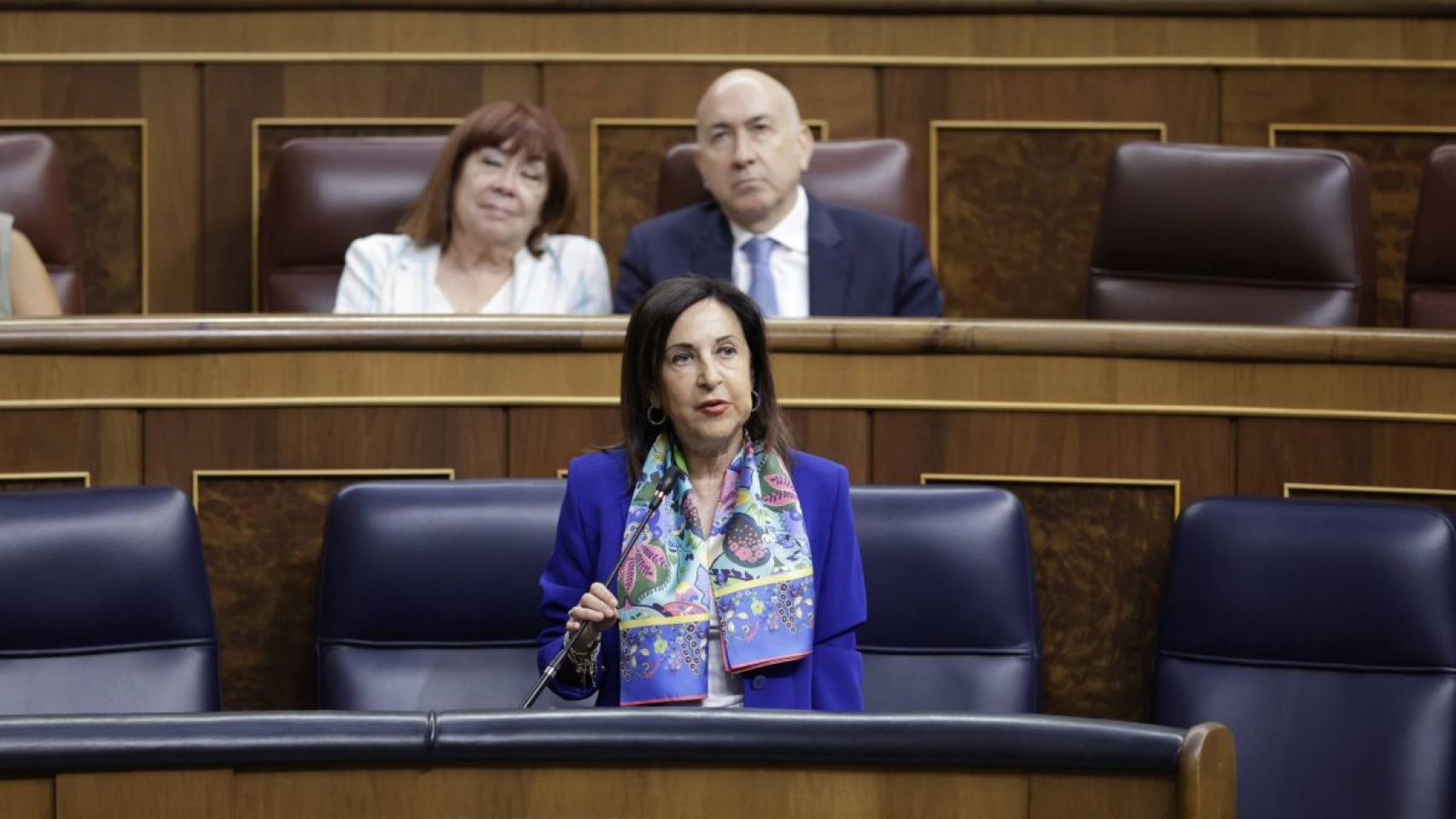 La ministra de Defensa, Margarita Robles, este miércoles en la Cámara Baja.