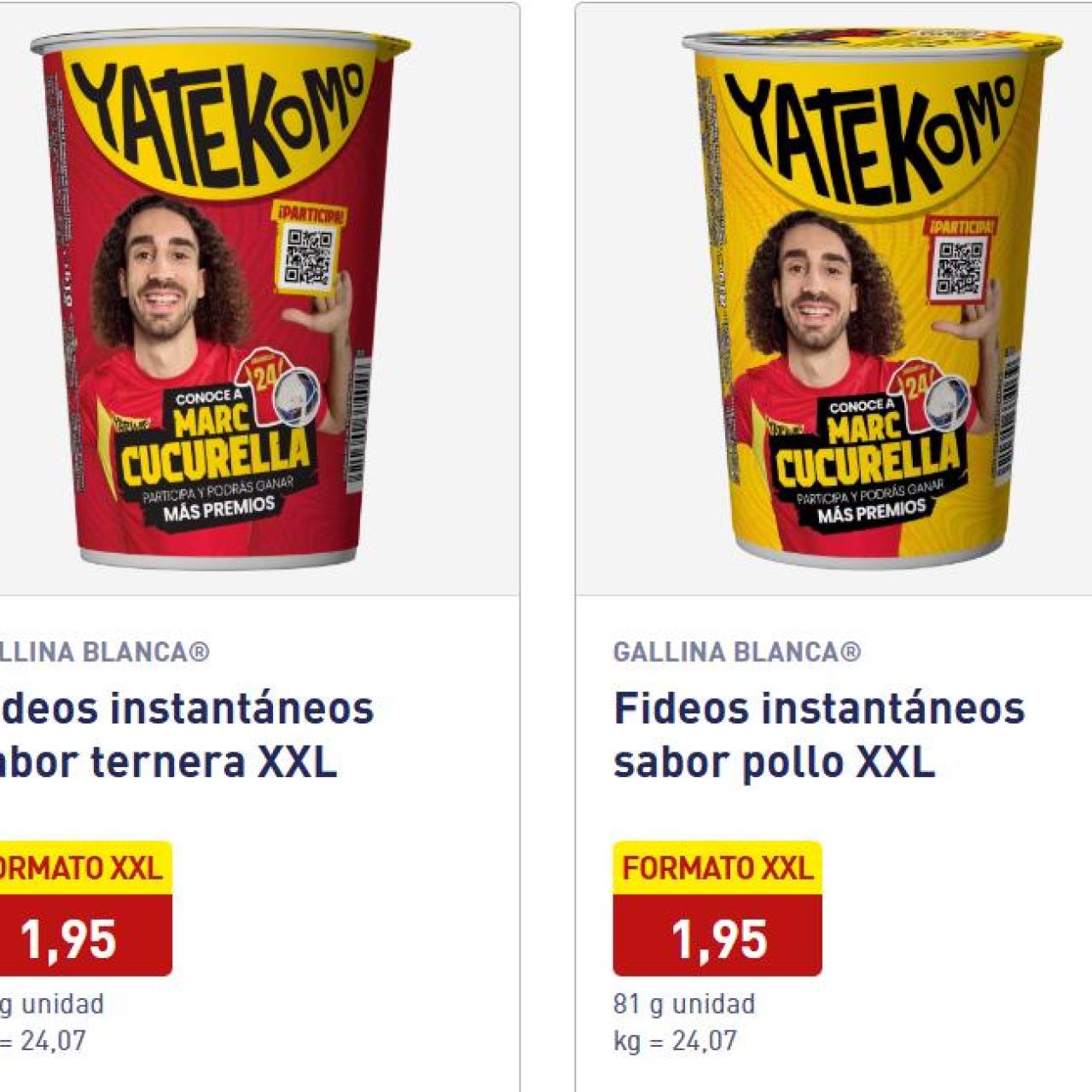 Fideos instantáneos.