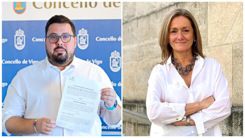 Xabier P. Igrexas (BNG) y Luisa Sánchez (PP)