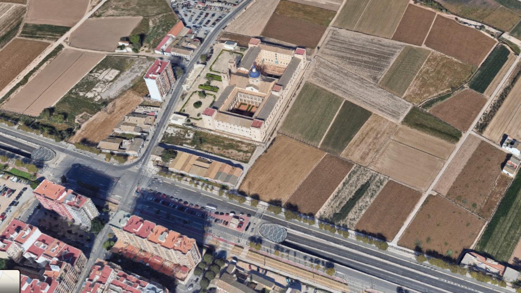 Vista aérea de la zona de San Miguel de los Reyes. EE