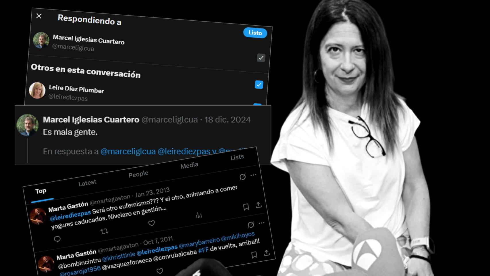 Mensajes Leire Díez con cargos del PSOE-Aragón.