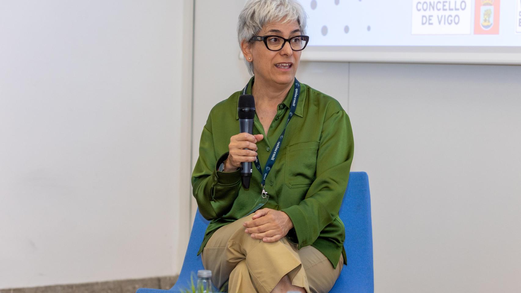 Lourdes Guerra, durante el Foro Empresa e Inteligencia Artificial de Vigo, organizado por Treintayseis y NTT Data