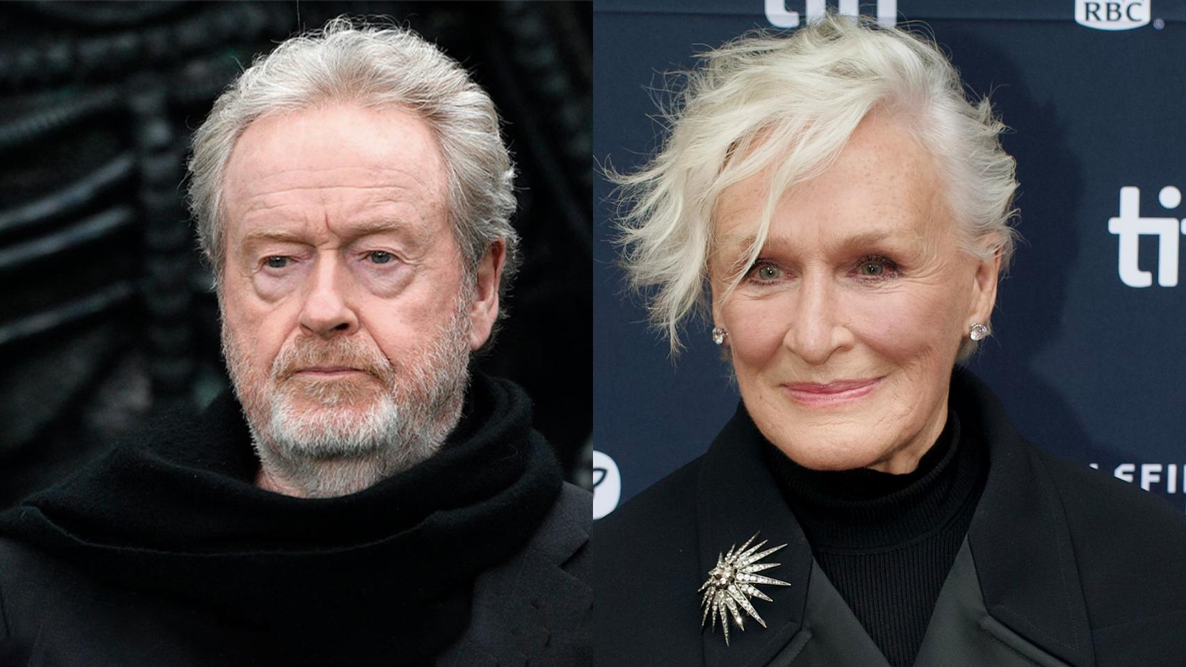 Ridley Scott y Glen Close