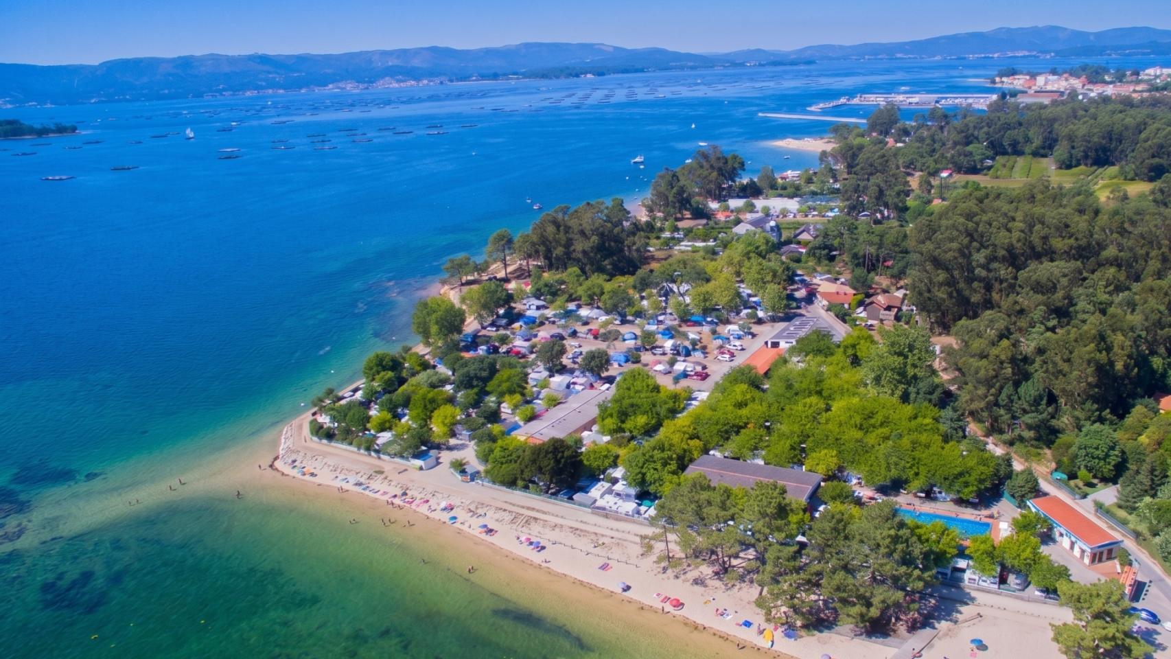 Camping Playa Paisaxe, en Vilanova de Arousa (Pontevedra)
