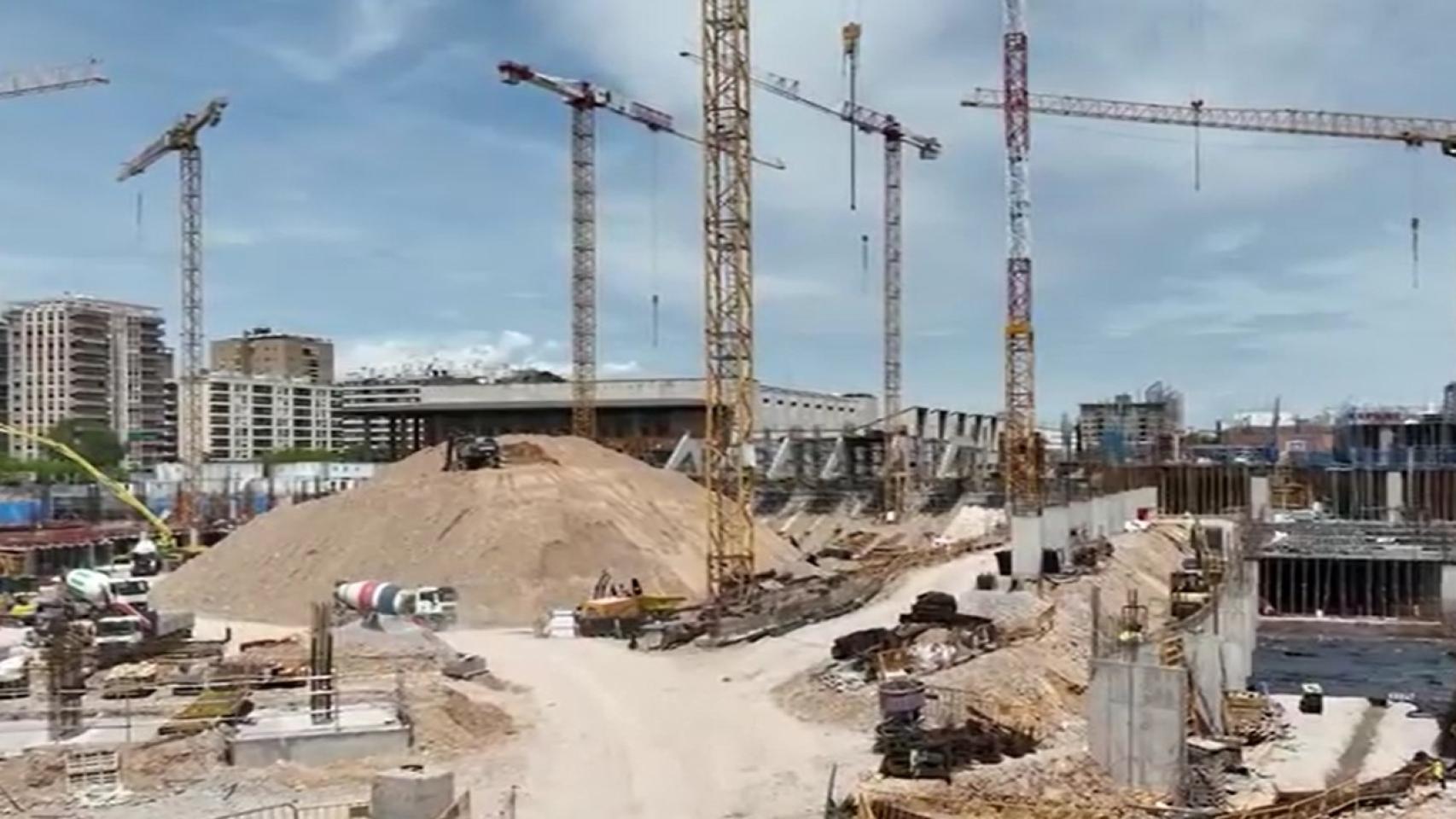 Las obras de La Nueva Romareda, en Zaragoza.