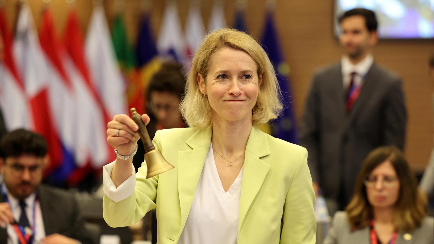 Kaja Kallas hace sonar la campana en el encuentro informal de ministros de Defensa de la UE en Nicosia.